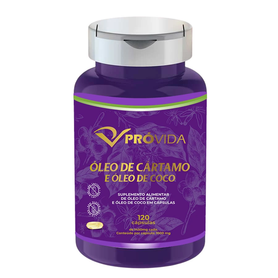 Óleo de Cartamo + Óleo de Coco 1000 mg - 120 Cápsulas